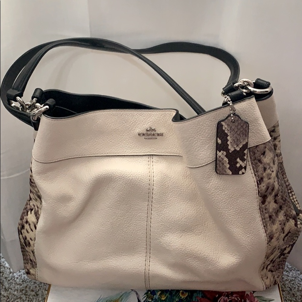Coach Small Christie Carryall with Snake Leather